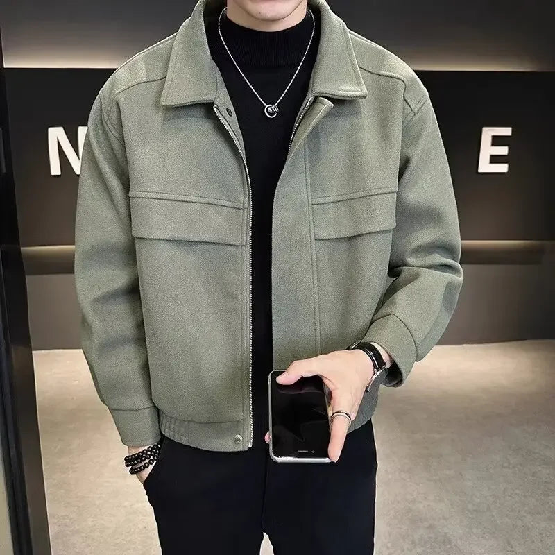 High-end Feeling Cropped Woolen Jacket Casual Style Autumn/Winter