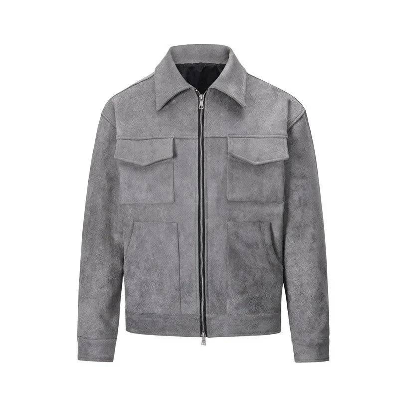 Vintage Suede Jacket With Zipper