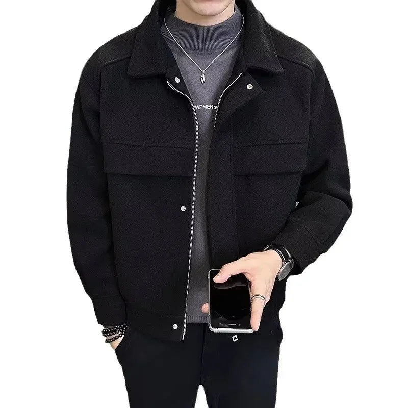 High-end Feeling Cropped Woolen Jacket Casual Style Autumn/Winter