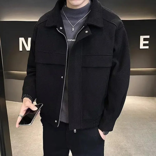 High-end Feeling Cropped Woolen Jacket Casual Style Autumn/Winter